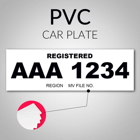 PVC Car Plate Number (2pcs)