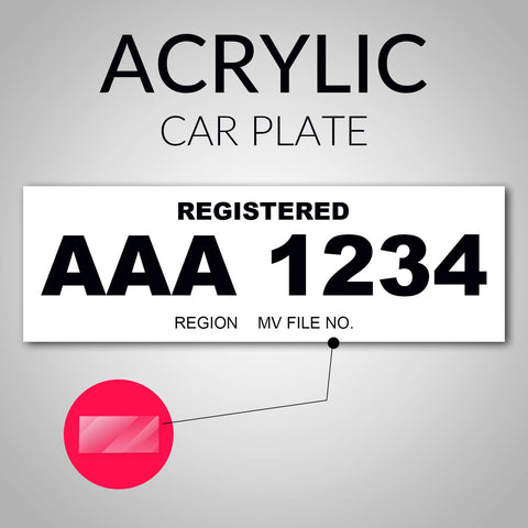 Acrylic Car Plate Number (2 pcs)