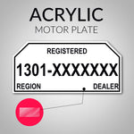 Acrylic Motorcycle Plate Number