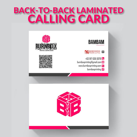 Business Card Laminated (back to back)